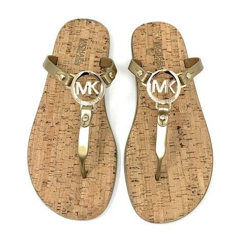 michael kors cork flip flops|michael kors flip flops women's.